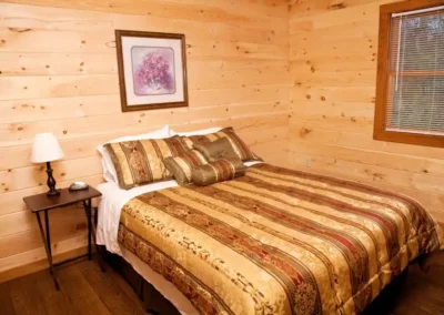 Two bedroom rental cabin bedroom no.1