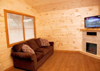 Two bedroom rental cabin living room