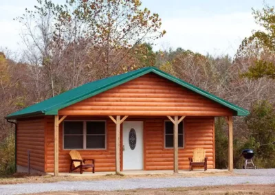 Two bedroom rental cabin front view