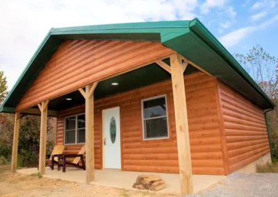 Two bedroom rental cabin side view