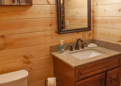 bathroom area in treehouse