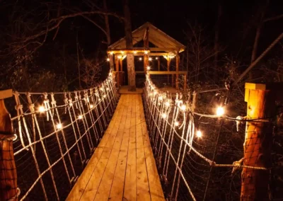 treehouse shawnee forest bridge view 2