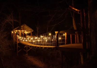 treehouse bridge in shawnee forest