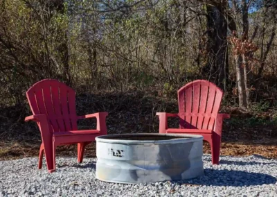 outdoor firepit in shawnee forest