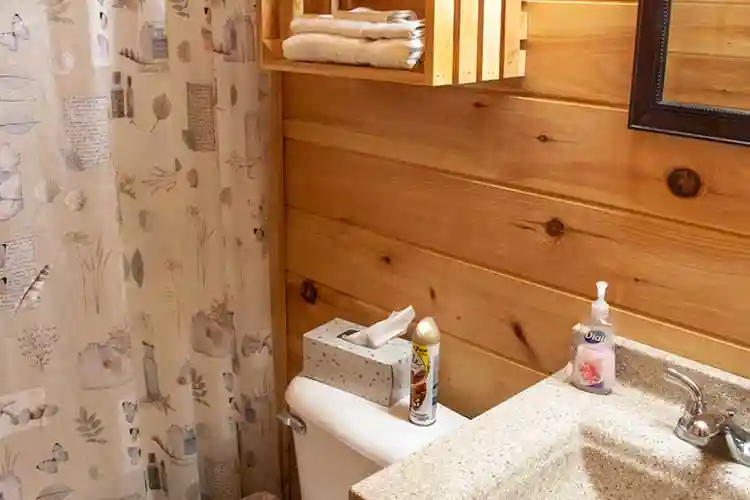Clean and lovely bathroom in the cabin